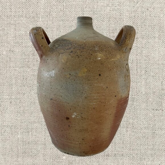 19c French Provincial Stoneware Olive Oil Jug - Picture 2 of 5